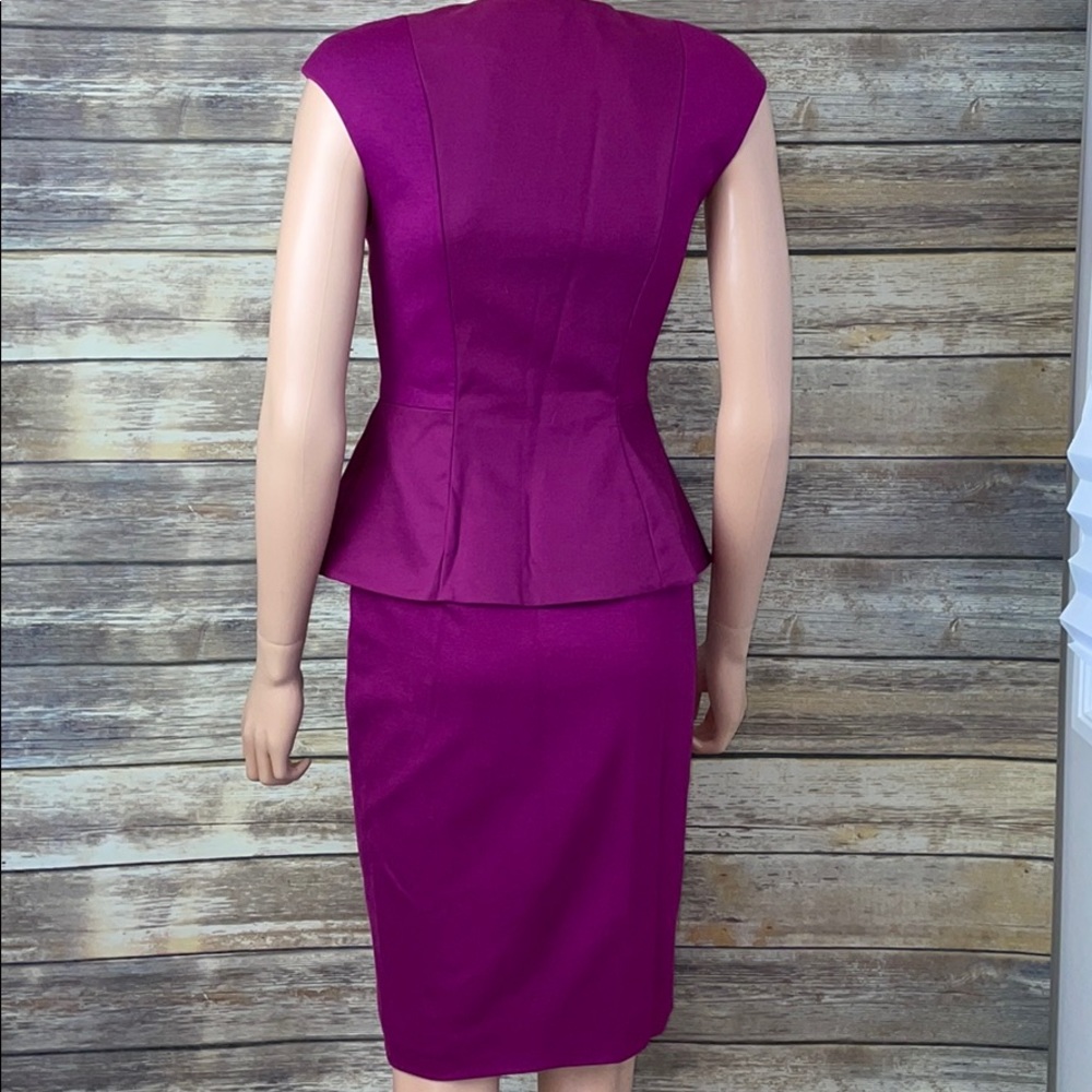 Ted Baker Fuchsia Kwyli Structured Zip Peplum Dre… - image 6